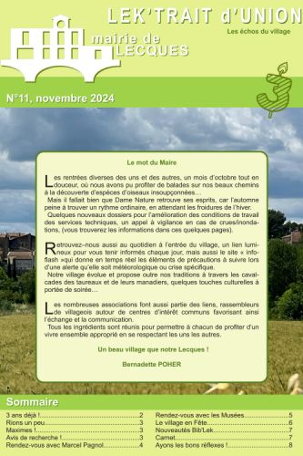 Lek'Trait d'Union n°11, cliquer pour ouvrir