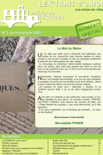 Lek'Trait d'Union n°3, cliquer pour lire le bulletin