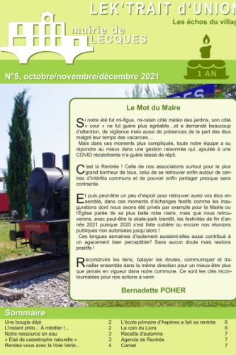 Lek'Trait d'Union n°5, cliquer pour lire le bulletin